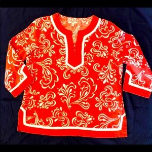 Jm collection woman’s blouse 
Size XL
100 percent linen 
3/4 sleeve